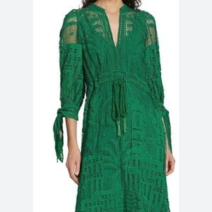 Farm Rio green lace dress size xs